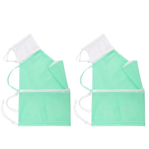 Qpets® Cat Bathing Bag, Anti-Scratch Grooming Mesh Bag for Bathing, Nail Trimming, Medicine, Injection, Adjustable Breathable Restraint Shower Bag, 2 Pack