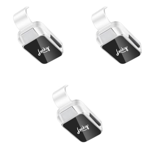 STHIRA® Universal Car Sunglasses Clip Holder for Sun Visor Secure Lock with One-Button Unlock Anti-Scratch Sponge Space-Saving Sunglass Holder 3PCS
