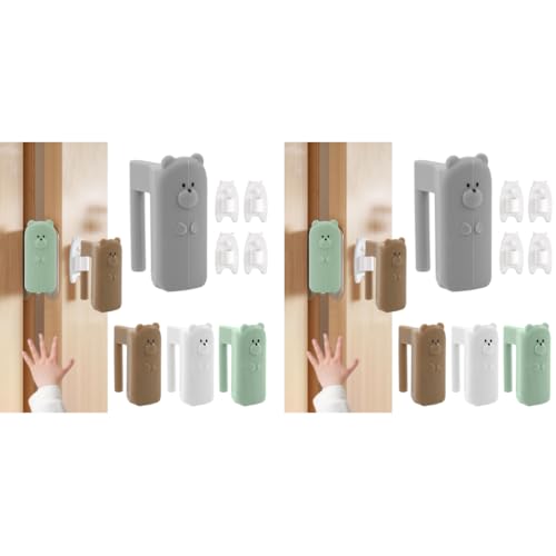 SNOWIE SOFT® 8PCS Silicone Door Pinch Guard Baby Proofing Anti-Pinch Guards Kids Safety Cartoon Stopper Removable Finger for Home