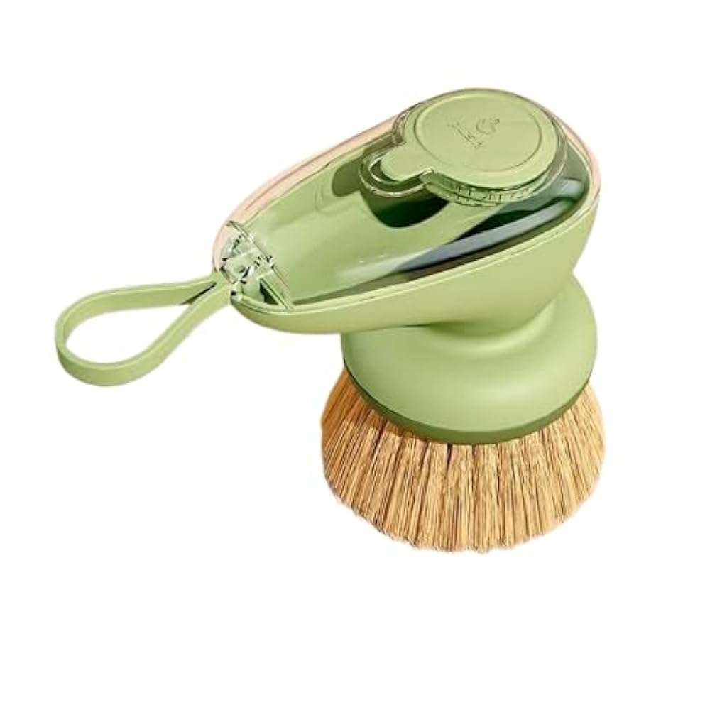 HASTHIP® Cleaning Brush with Soap Dispenser for Kitchen - Plastic Sink Cleaning Brush Soap Dispensing Clean Brushs for Non-Stick Cookware & Kitchen Clean-Green