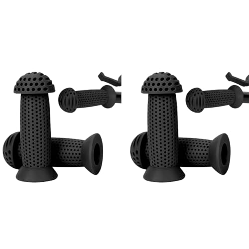 Proberos® Bike Handle Grips 3.9 inches Soft Silicone Porous Anti-Slip Universal Children's Bicycle for Scooter Tricycle Balance Bike Black 2PCS