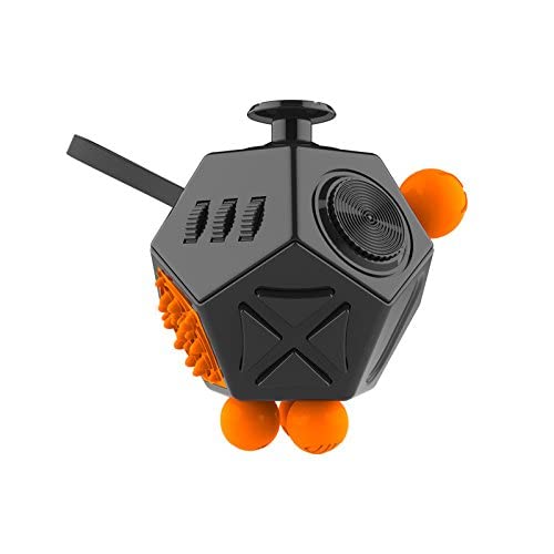 PATPAT® 12 Sided Fidget Cube Dodecagon Fidget Toys for Children and Adults Fidget Toy Stress and Anxiety Relief Depression Anti for All Ages with ADHD ADD OCD Autism (Orange)