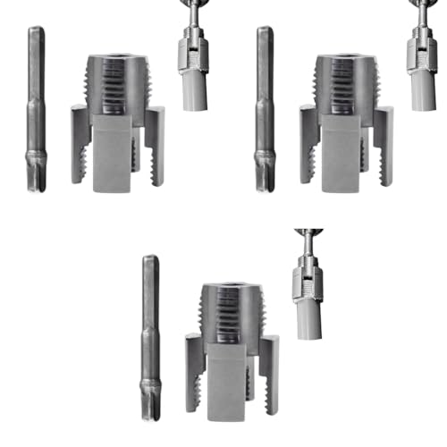 Serplex® Pipe Threading Die Head for Electric Drill 2 in 1 Integrated Internal External Tool with Hex Shank Universal 1/4 Inch Threader 3PCS