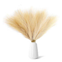 HASTHIP® Faux Pampas Grass Decor, Tall 18"/1.8FT Artificial Pompous Grass, Small Vase Fillers, Rustic Trendy Cottagecore Minimalist Boho Farmhouse Room Decor, Style A (Not Included Vase)