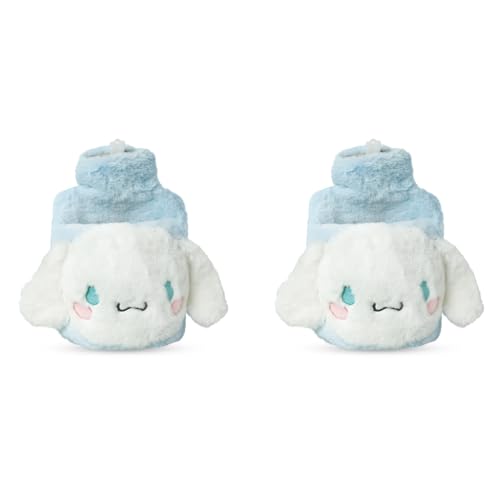 HANNEA® Cinnamoroll Hot Water Bag with Plush Cover Refillable Anti-leakage PVC Period Pain Relief Relieve Cramp Back Pain 2PCS