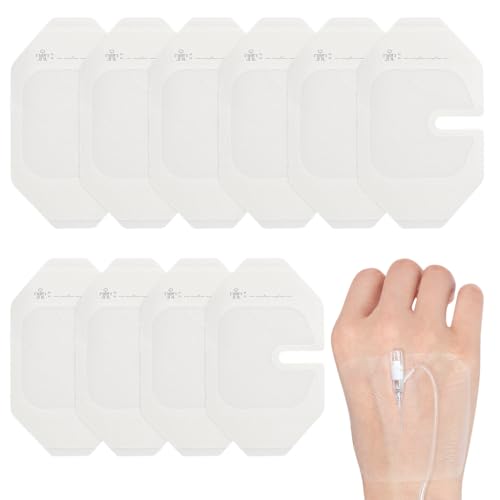 HANNEA® 10Pack Transparent Film Dressing, Waterproof Adhesive Clear Bandages for Showering, Post Surgical Shower or IV Shield, Tattoo Aftercare Bandage, Scar Therapy, Adhesive Patches