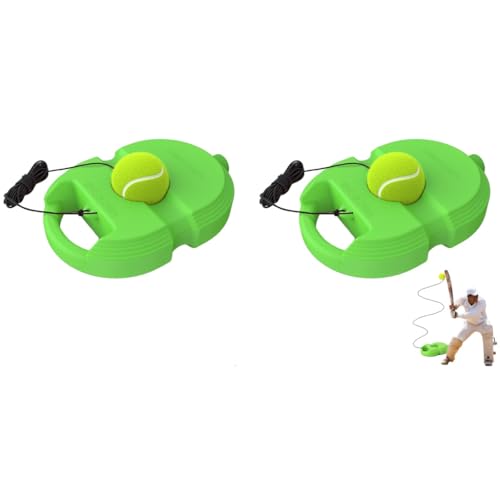 Optifit® Tennis Trainer Rebound Ball with String, Solo Tennis Training Equipment, Cricket Trainer, Portable Tennis Training Tool, Tennis Rebounder Kit, Suitable for Beginners Sport Exercise 2 PCS