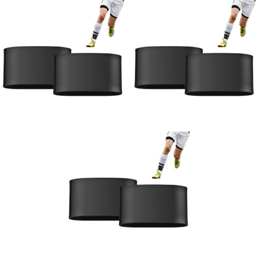 Proberos® One Pair Silicone Shin Guard Straps Ankle Support Bands Anti-Slip Fixer for Training Stretchy 60mm Diameter Sport Multi Use Loop Teens Kids Size S 3PCS