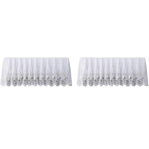 HASTHIP® Dust Cover for Air Conditioner Floral Lace 1-1.5p Split Full Coverage Inner AC Dust Proof Even Airflow Distribution Hand Washable Reuseable 2 PCS