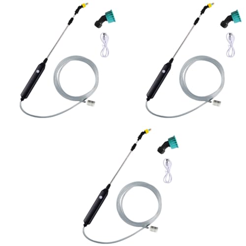 HASTHIP® Electric Agriculture Sprayer with 3m Pipe 2 Nozzles USB Rechargeable Pump Portable for Gardening Greenhouse Planting Bush Flower 3 PCS