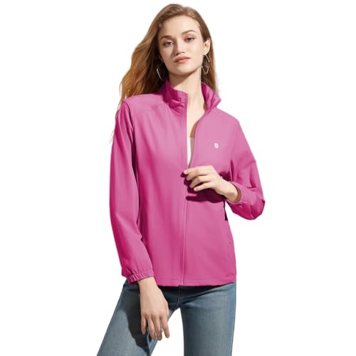 Venzina® Women's Hiking Shirt Full Zip Lightweight UPF 50+ Sun Protection Running Jacket Long Sleeve Sports Outdoor Top with Pockets