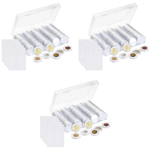 Climberty® Coin Box Collectable Storage Clear Holder Organizer Max 300PCS Capacity Compatible with 17-30mm Dia Coins Trade Tokens