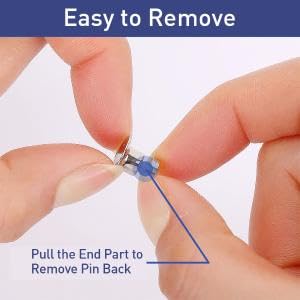 HASTHIP Pin Backs for Enamel Pins with Magnet Locking Clasp | 10pcs Metal Fridge Use