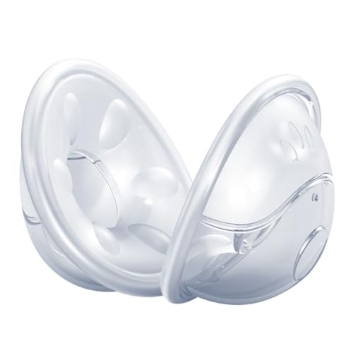 SNOWIE SOFT® 2Pcs Reusable Nipple Caps For Breastfeeding Mothers Food Grade BPA -Free Silicone & PP Material, Wearable Leak-Proof Breast Milk Collector Shell for On the Go
