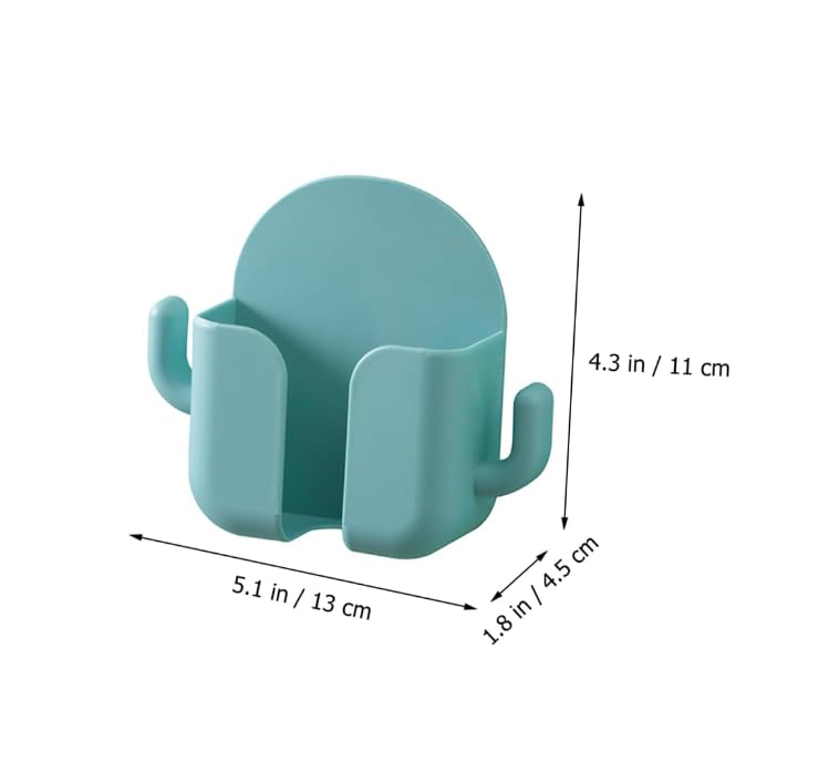 Zibuyu Wall Mount Phone Holder for Home and Office with Charging Port | 4PCS Self-Adhesive Organizer