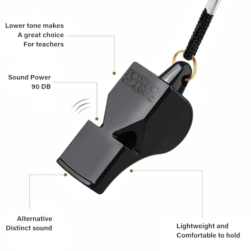 Proberos® Whistle for Sports Coach with Lanyard Professional High Sound Hyper Referee Coaches Life Guard Self Defense Survival 3 PCS