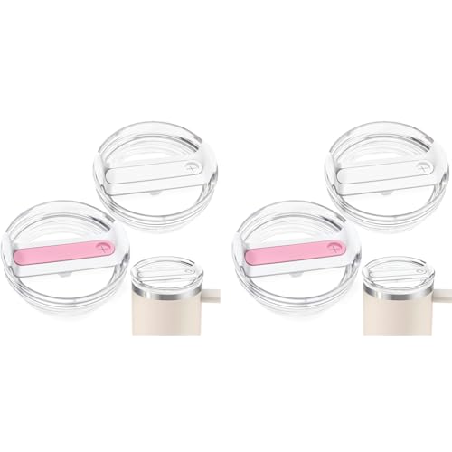 HASTHIP® 4PCS Compatible with Stanley Leak-Proof Replacement Lid for 40oz Tumbler Cup Straw Hole Fit Secure Accessories