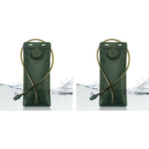 Proberos® 3L Foldable Hydration Bag with Straw Water Bladder BPA Free Leakproof Pack for Cycling Traveling Hiking Camping Treking 2 PCS