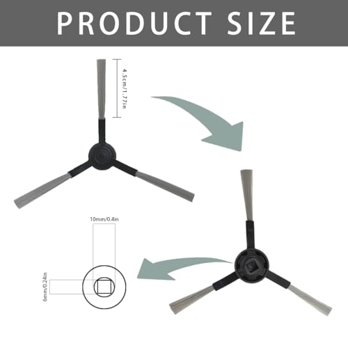 HASTHIP® 6Pcs Side Brushes Compatible with Mi Robot Vacuum-Mop P, Replenishment Kit for Mi Robot Vacuum Cleaner, Replacement Accessories Replacement Parts for Mi Mop P - Cleaning Tools