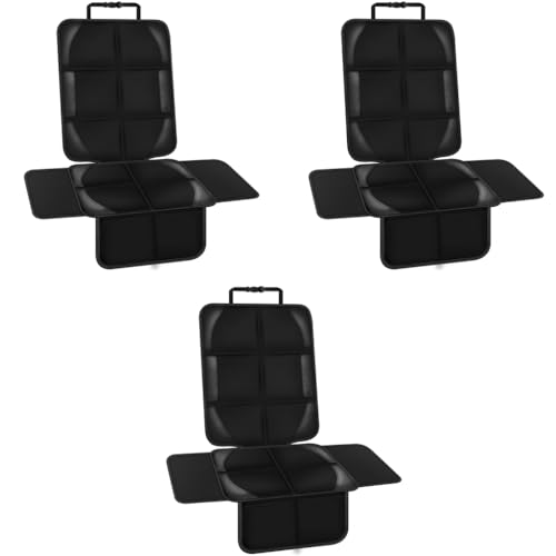 STHIRA® Car Seat Cover Protector Anti Slip Waterproof Liner for Baby and Toddler Seat for Car 3 Side Storage Pouches Durable and Easy to Clean Cushion Universal Fit 3PCS