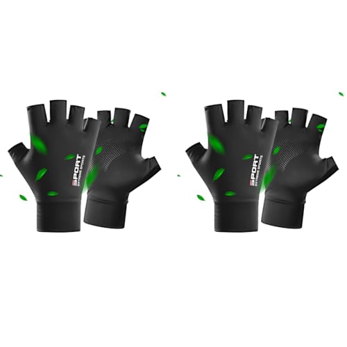 Proberos® Fingerless Riding Gloves Compression Sport Fitness Breathable Summer Anti-Slip Palm Fashion Unisex for Rock Climbing Hiking Fishing Cycling Workout 2 PCS