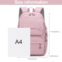 PALAY® Fashion Backpack Student Shoulder Backpack Fashion Pink Travel Backpack Laptop Backpack Multi-pouches 26L Large Capacity School Backpack