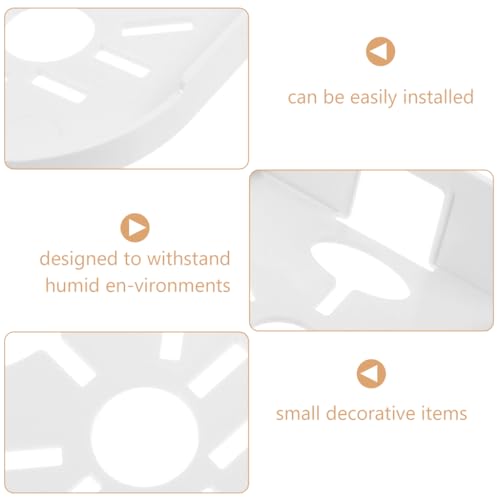 STHIRA® 4Pcs Wall Mount Shelf for Security Camera, Wireless Cameras & Baby Monitors, No Drill Self Adhesive Acrylic Holder, Hollow Design for Cable Management, 12x9.5x3.5cm