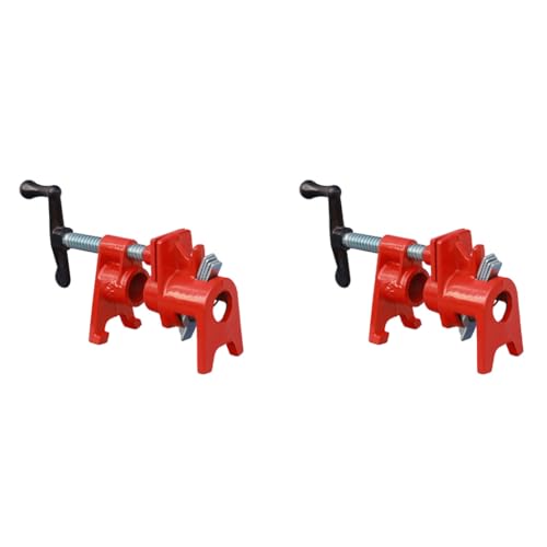 Serplex® PC12-2 1/2 in Traditional Style Pipe Clamps Versatile Easy to Assemble Indispensable Workshop Clamp for Woodworking Carpentry Home Improvement DIY Projects 2PCS
