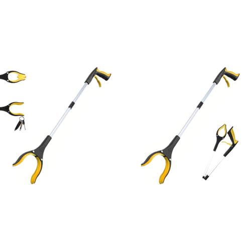 HASTHIP® 32.6 Inch Convenient Grabber Reacher Tool with Magnet Foldable Pickup Garbage Trash Picker for Litter 80CM Claw Extender Gripper Pick Up Assistive Device for Elderly 2 PCS