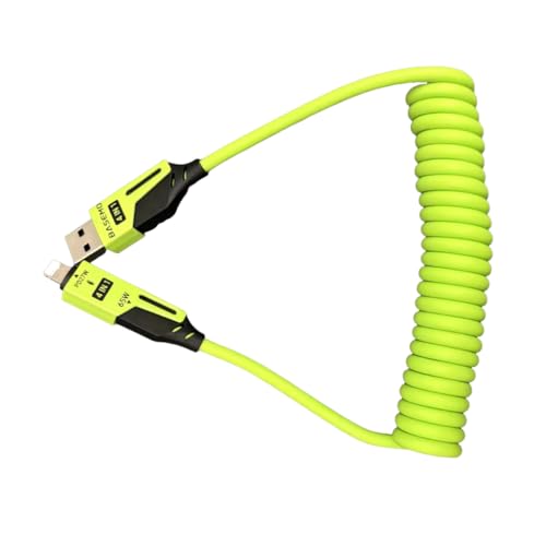 Verilux® 4 in1 Type C Cable with Spring,PD65W C Type Cable Fast Charging,480Mbps Data Transfer USB to