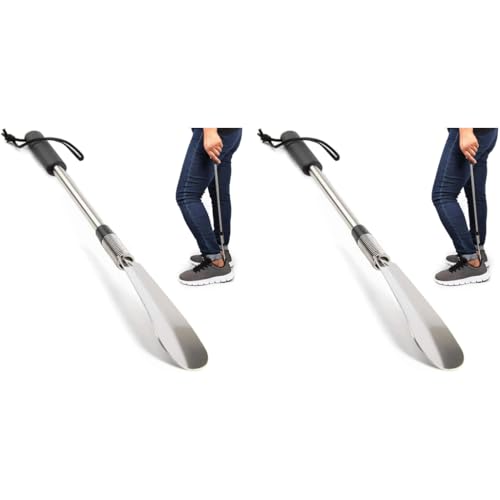 HASTHIP® Shoe Horn Long Handle Metal Adjustable Length Telescopic 16