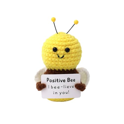 ZIBUYU® Positive Bee Crochet Doll - Funny Knitted Wool Doll