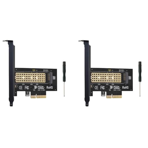 Verilux® M.2 NVMe to PCI-E X4 Adapter High Speed Universal Interface Compatible with NVMe 2230 2242 2260 2280 2PCS