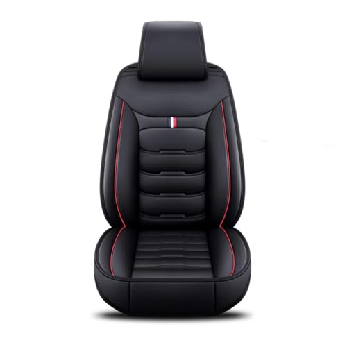 STHIRA® 1 Piece PU Leather Car Seat Cover Single-Seat Protector with Backside Storage Pouches