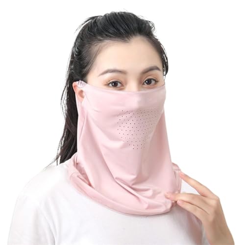 SANNIDHI® Face Cover Mask for Women, Sun Face Mask for Bikers, with Neck Coverage, UPF 50+ Breathable Ice Silk Reusable Outdoor UV Masks