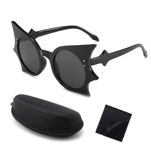 Proberos® Women Men Funny Sunglasses, Butterfly Shaped Bat Shades for Halloween and Party