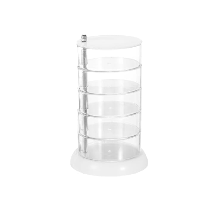 Zibuyu Jewelry Storage Box with 360° Rotating Multi Layer Design for Women | Transparent PP Organizer