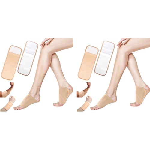 HANNEA® 4PCS Castor Oil Foot Pack Kit for Feet Reusable Organic Thyroid Castor Oil Wrap Promotes Circulation Relieves Inflammation Pain