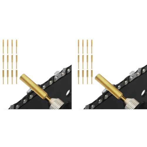 Serplex® 24PCS Chainsaw Sharpener Bits Titanium Plated High Hardness Sharpening Attachments for Chain 4 4.8 5.5mm Dia Coarse Emery for Electric Power Tools Rotary Tools