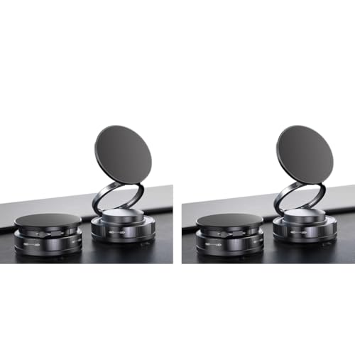 STHIRA® Magnetic Car Mobile Holder for Dashboard 360 Rotatable Foldable Mount with Strong Suction Universal Compact Portable Phone Stand Secure Grip for All Smartphones 2PCS