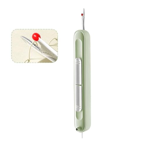 HASTHIP® 2 in 1 Needle Threader Seam Ripper, Automatic Sewing Machine Opening Machine Quilting Supplies Sewing Kit Rapid Sewing Machine Circular Sewing Machine, Green
