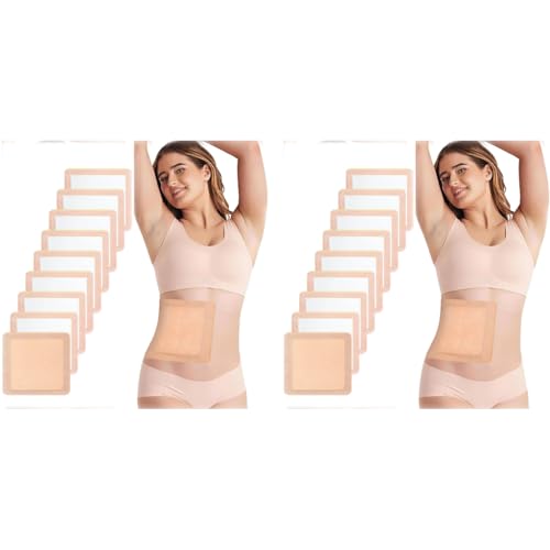 HANNEA® 20PCS Castor Oil Patches Self Adhesive Pack Wrap Organic Cotton Pads for Liver Anti Leakage No Wash Oil Not Included