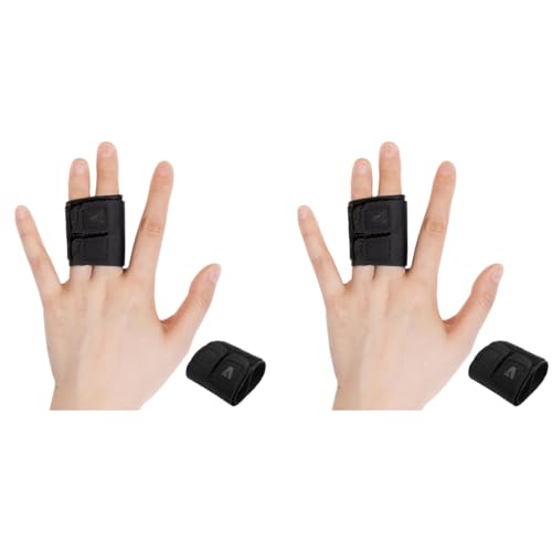 Proberos® Compression Band for Finger Dual Compression Sleeve Support Guards Brace Wraps for Basketball Volleyball Player Athletes Size M 2PCS