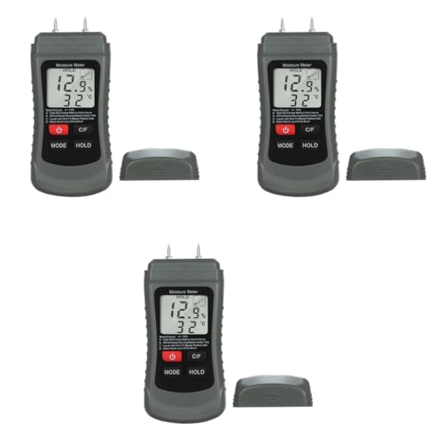 Serplex® Wood Moisture Meter For Firewood Two-Pin LCD Digital For Lumber Woodworking Humidity Meter Battery Operated NOT Included 3PCS