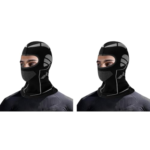 Proberos® Winter Balaclava Face Mask for Bikers Cyclists Thermal UV-Protected Stretchy Helmet Men Women Unisex Neck Gaiter Skiing Motorcycle Riding Running 2 PCS