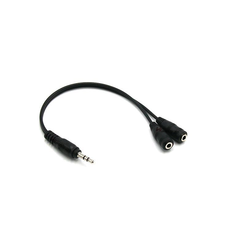 ZIBUYU® Headphone Splitter for 3.5mm Adapter Aux Cable Mini Jack Male to Dual Female Stereo Audio Y Splitter Couple Adapter Compatible with iPad iPod MacBook PC Speaker
