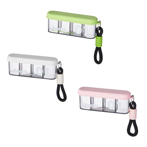 HANNEA® 4 PCS Portable Pill Dispenser with 4 Compartments