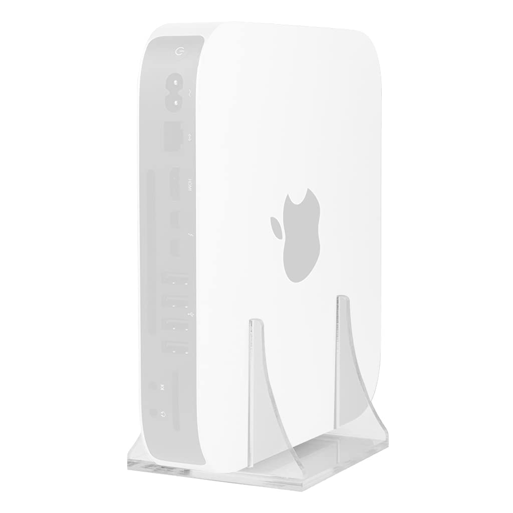 ZORBES® Mac Mini Stand Mac Mini Mount Desktop Stand for Apple Mac Mini 2010-2020 Clear Acrylic Organizer Wall Mount Mac Mini Holder Under Desk Mount Dock for Apple Mac Mini