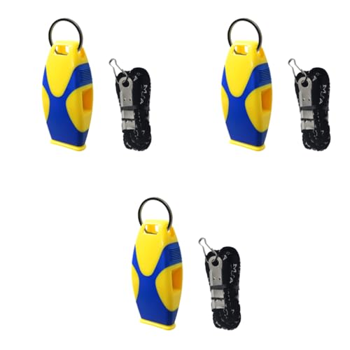 Proberos® Whistle for Sports Coach with Lanyard Professional High Sound Hyper Referee Coaches Life Guard Self Defense Survival 3 PCS