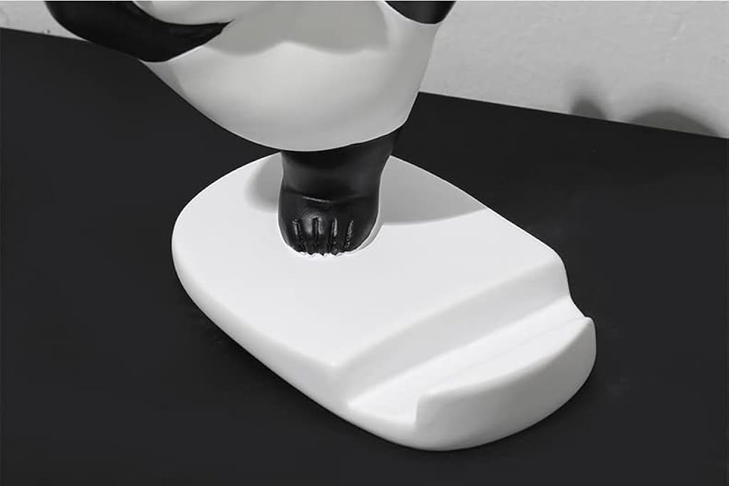 ZIBUYU® Phone Stand Desk Accessories Resin Panda Figurines Home Decor Decorative Tabletop Ornaments Cute Holder 2PCS